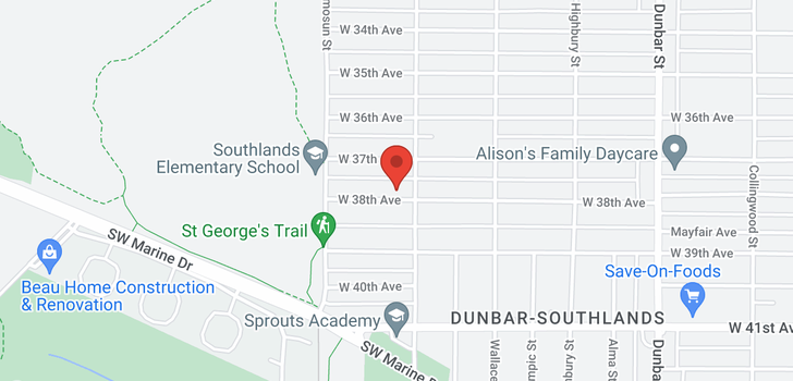 map of 4019 W 38TH AVENUE